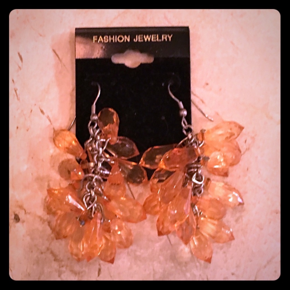 Earrings Champagne colored